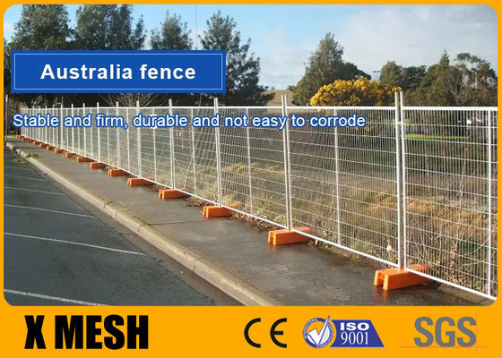 Pre гальванизированный стандарт Австралии сетки загородки 2400x2100mm временный с основанием